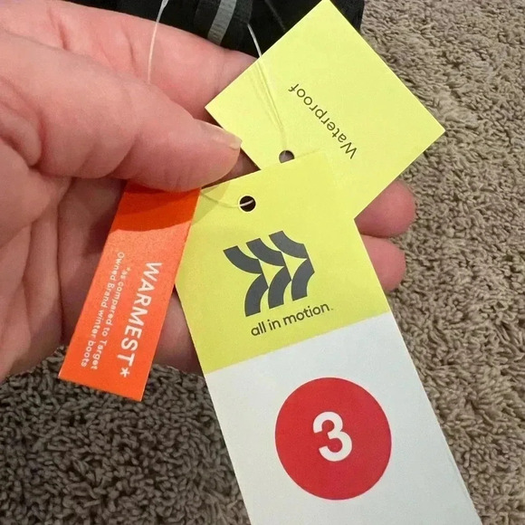 NWT new target kids 3 baker all in motion waterproof Velcro black boots snow - Picture 10 of 17